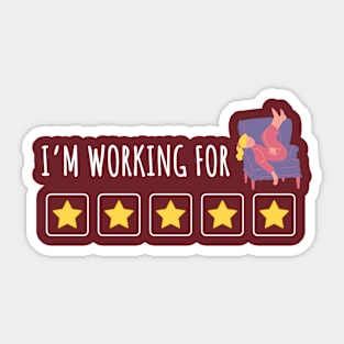 I'm Working For Dayoff Couch Time, Behavior Analyst, ABA Therapist Sticker